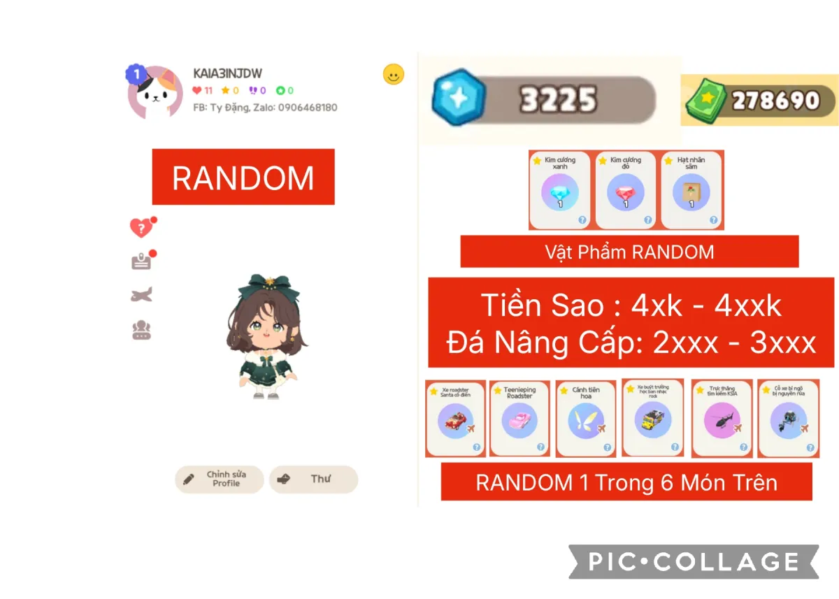 Tài khoản game: ⭐30K⭐ ACC RANDOM RED ALL VẬT PHẨM