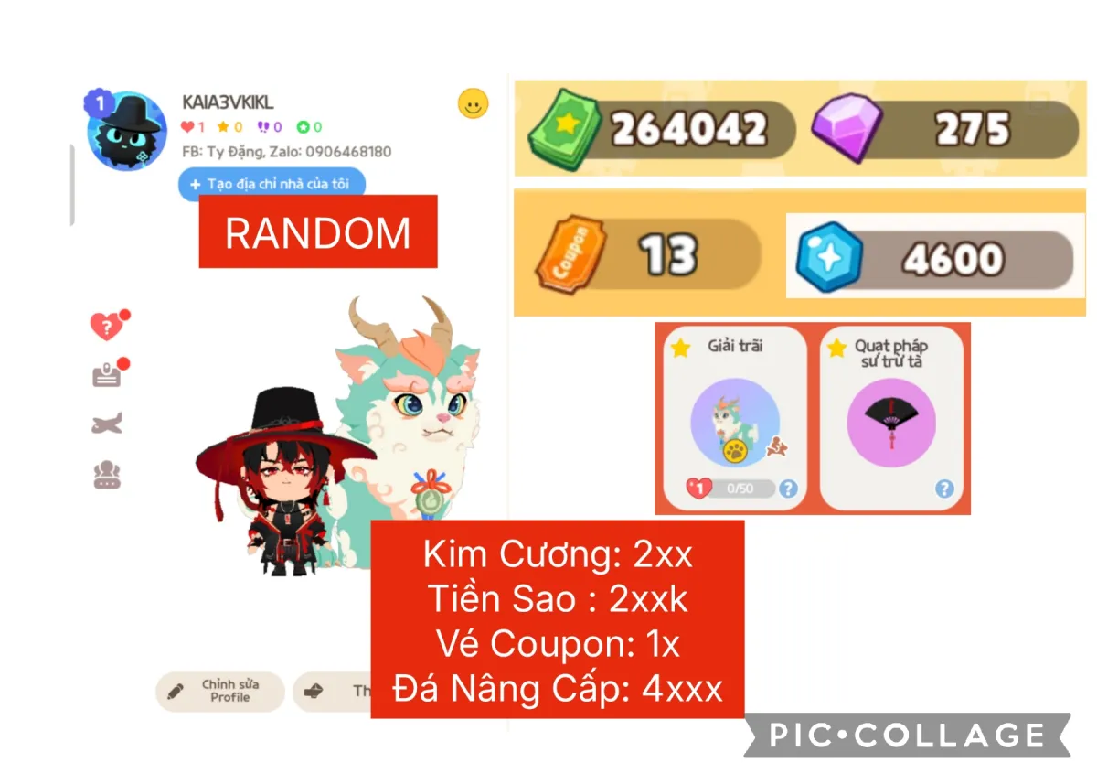 Tài khoản game: ⭐30K⭐ACC RANDOM PET GIẢI TRÃI, CÒN 2XX KC TÂN THỦ
